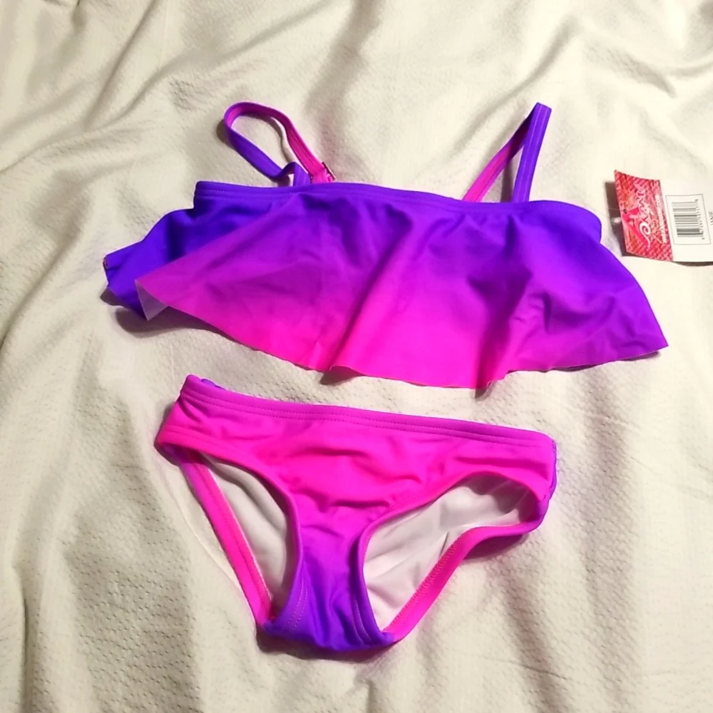 NWT girls 3t flounce bikini set